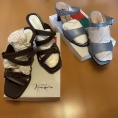 『美品』レディース レザーサンダル 2色セット