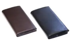 ■新品　送料込み■牛床革　スムース加工　シンプル　小銭入れ付き　ロングウォレット