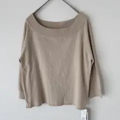 【新品】ジェットセットシンプルトップス 長袖 ラウンドネック フリーサイズ 女性
