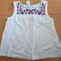 【新品未使用】GAP KIDS 刺繍入りノースリーブタンクトップ