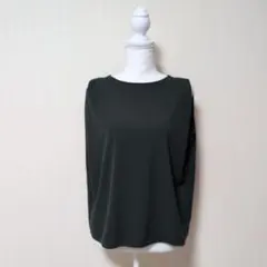 ユニクロ　クレープジャージーT（ノースリーブ）レディース　グリーン　Ｓサイズ