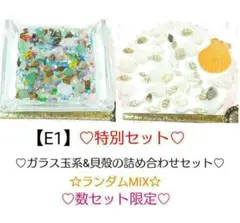 【E1】特別セット♡ガラス玉系＆貝殻の詰め合わせセット♡