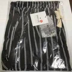 ワイドパンツ ロングパンツ ガウチョパンツ ストライプ XL ブラック