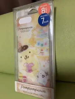 値下げ　iPhone7プラス、iPhone8プラスのケース　ポムポムプリン　新品