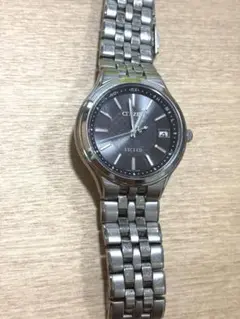 シチズン H111-T012663 エクシード 電波 ソーラー クロコ ワニ CITIZEN - シチズン エクシード 電波ソーラー 軽量チタン 白蝶貝