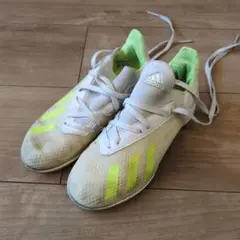 adidas サッカーシューズ ホワイト/イエロー 19.5cm