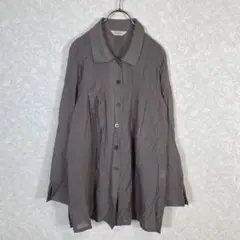 ✨ ワコール【M】LOVEBODY 長袖 ブラウス ストライプ レーヨン70%