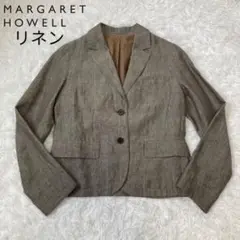 マーガレットハウエル リネン テーラード ジャケット スーツ ベージュ