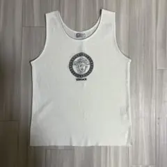 【美品】GIANNI VERSACE ストレッチタンクトップ メデューサ刺繍 美品】GIANNI VERSACE ストレッチタンクトップ メデューサ刺繍