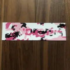 2020AW supreme ステッカー 迷彩ロゴ　ピンク