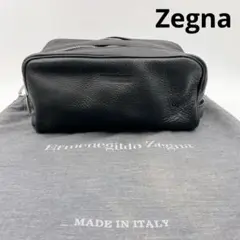 Ermenegildo Zegna ゼニア 本革 クラッチバッグ セカンドバッグ