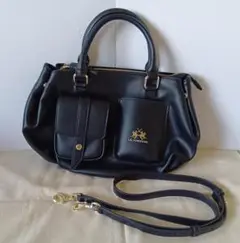 【新品・未使用】LA MARTINA ラ・マルティナ ハンドバッグ ブラック 黒