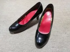 美品☆☆ブラック ハイヒール パンプス　レディース　24.0 KiBERA