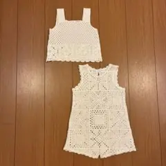 【セット売り】zara オーバーオール 3Y/98、トップス　4A/104