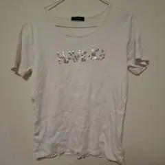 未使用 Tシャツ トップス 半袖 ホワイト キラキラ レディース