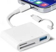 iPhone SDカードリーダー 双方向転送 高速 アプリ不要 設定不要
