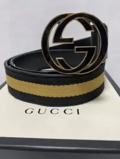 ⭐️美品⭐️GUCCI グッチ インターロッキングGGバックル レザー ベルト