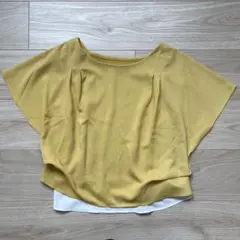 INDIVIイエロー半袖カットソー