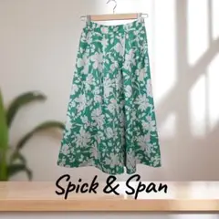 『美品』新品Spick & Span フラワープリント フレアスカート