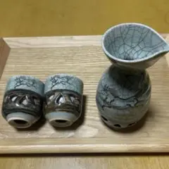最終値下げ　十代相馬駒焼き　中皿 削ぎ目取皿｜黒マット｜陶器｜美濃焼｜和食器通販｜うちる｜和