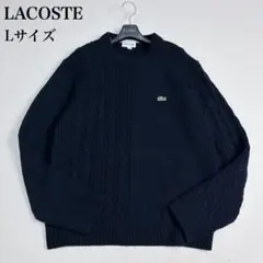 近年モデル✨アシンメトリー クルーネック ニットセーター ラコステ Lサイズ
