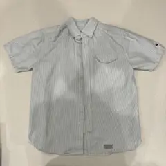 Champion ストライプ 半袖シャツ LARGE