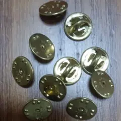 金色の楕円形金属ボタン セット