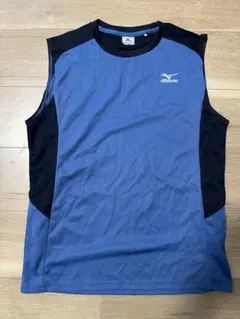 Mizuno ノースリーブTシャツ M 青/黒