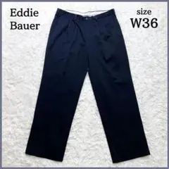 Eddie Bauer エディーバウアー チノパンツ 2タック W36 ネイビー
