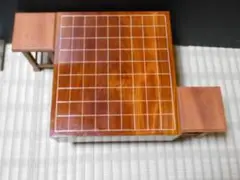 希少 超美品!欅将棋盤脚付き3.5寸:欅駒台4本足:駒セット