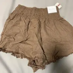 better together 新品タグ付き　ブラウン フリンジショートパンツ