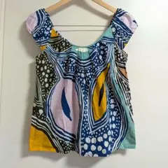 DIANEvonFURSTENBERG ノースリーブ 総柄 コットン インド製
