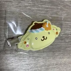 お面みたいなシークレット前髪クリップ　ポムポムプリン