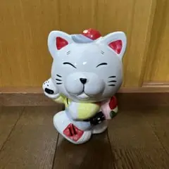 昭和レトロ　フジカラー 富士フイルム　ニャン太　陶器　貯金箱　ヴィンテージ