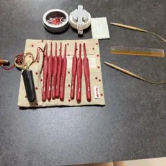 ETIMO Red グリップ付きかぎ針セット ハサミ付き