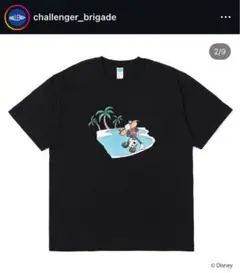 CHALLENGER ミッキー スケートボード Tシャツ ブラック