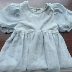 プティマイン　水色　ワンピース 80サイズ