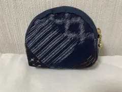 パッチワークデザイン コインケース ／小銭入れ　絣生地