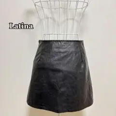 ●Latinaフェイクレザーミニスカート（S）黒系　裏起毛　韓国　マクブリング
