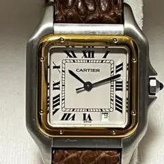 カルティエ Cartier パンテール 腕時計 革 レディース