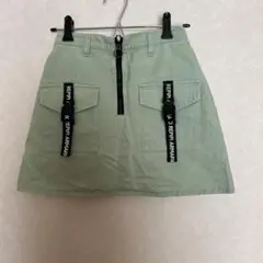 レピピアルマリオ グリーンジッパーミニスカート XS