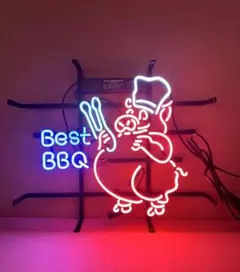 ネオンサインBBQ バーベキュー 広告 店舗用 アメリカン雑貨 看板 ネオン管