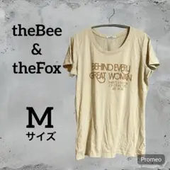 theBee & theFox メッセージTシャツ M ベージュ