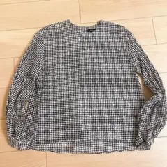 美品！mizuiroind ミズイロインド　ブラウス　千鳥