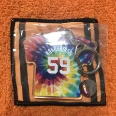 読売ジャイアンツ 若林楽人 タイダイ柄 ユニフォーム キーホルダー