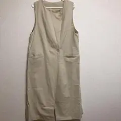 ベージュ ベスト ジレ フリーサイズ