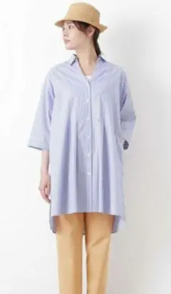 美品　HUMAN WOMAN T.Yamai paris　シャツチュニック　綿