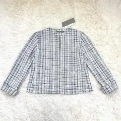 【新品タグ付】セオリーリュクス　近年モデル ツイードノーカラージャケット