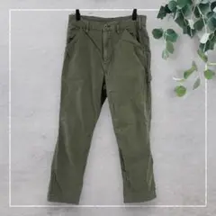 【ユニクロ】ユーティリティワークパンツ(S)ストレッチ　イージーパンツ　カーキ