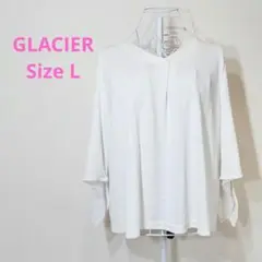 GLACIER グラシア Vネック ブラウス ルーズ オフィスカジュアル 仕事